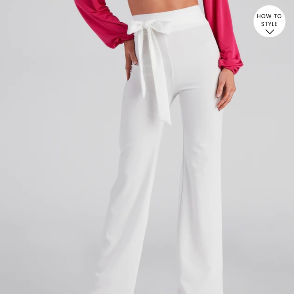 Windsor white flow pants size XS NWOT